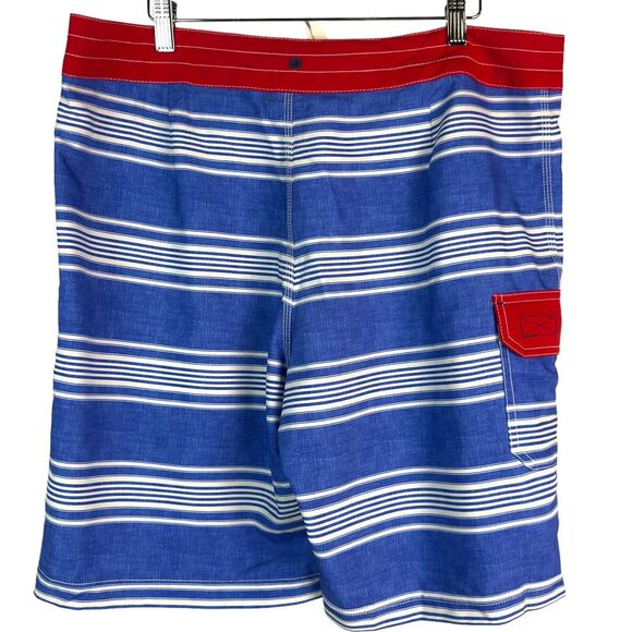 Sperry Swim Trunk Size 36 Sailaway Striped Board Shorts Hook and Loop Unlined‎ - Picture 2 of 8